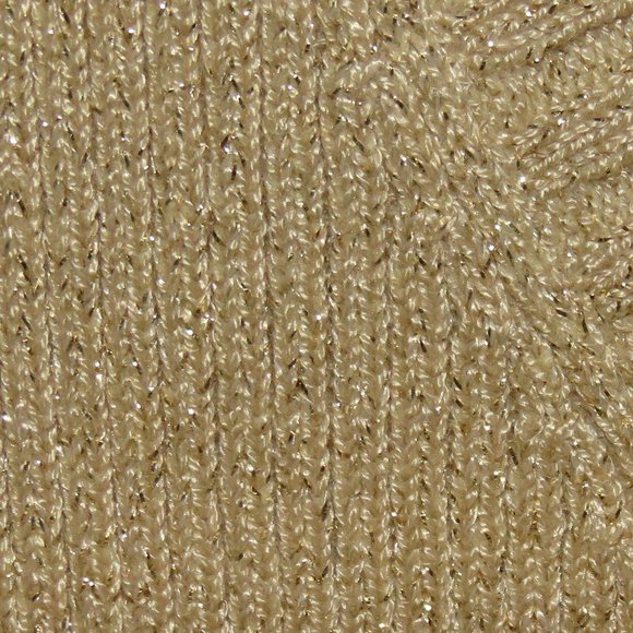 Raisey* Women's Short Sleeve Cowl Neck Straight Hem Ribbed Metallic Blouse~Large - Picture 9 of 9